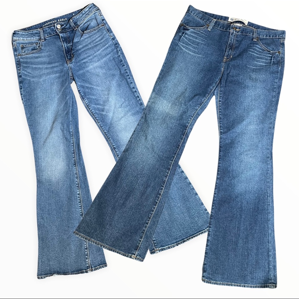 2 pairs of flare jeans size 12